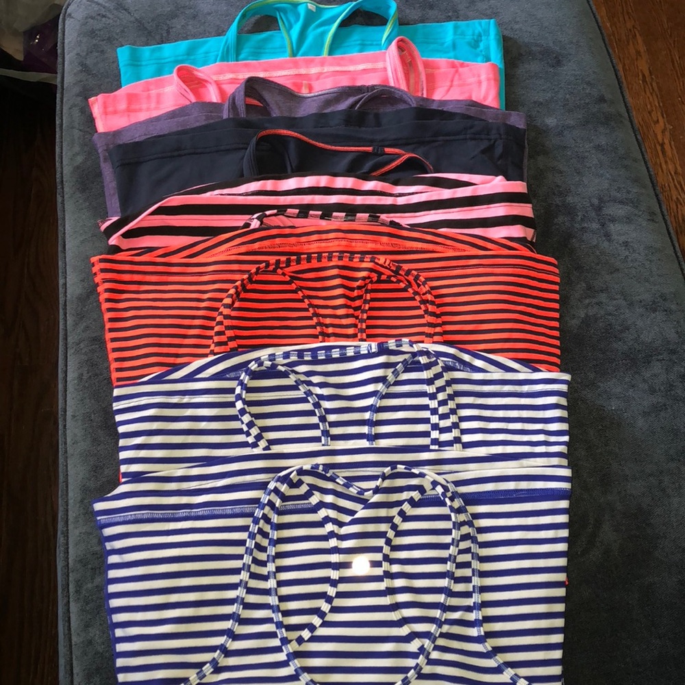 8 LULU LEMON TANKS